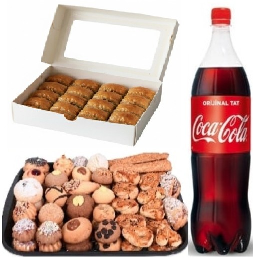 1 Litre Kola İle Tamamlanmış Cevizli Menü pasta