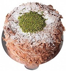 6-9 Kişilik Premium Tat Deneyimi Çikolatalı Fıstıklı pasta
