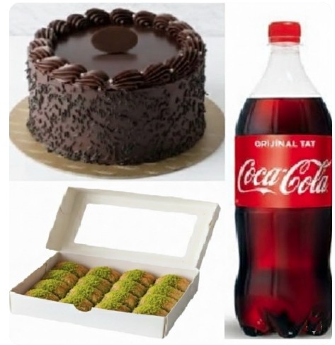 Avantajlı Fırsat Menüsü - 9-10 Kişilik Yaş Pasta + Fıstıklı Baklava pasta
